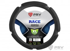 Оплетка на руль PSV RACE (PUMA)  (ЧЕРНЫЙ) кожа XL, шт