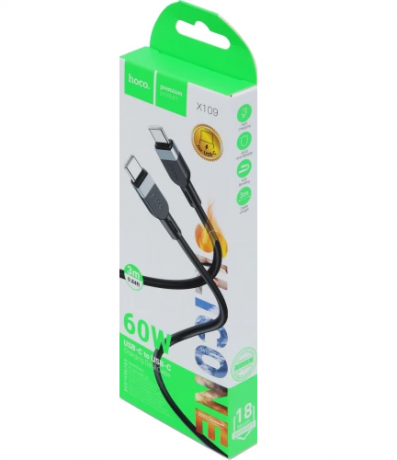 Кабель для зарядки Micro USB HOCO X109 2.4A 1м силиконовый черный