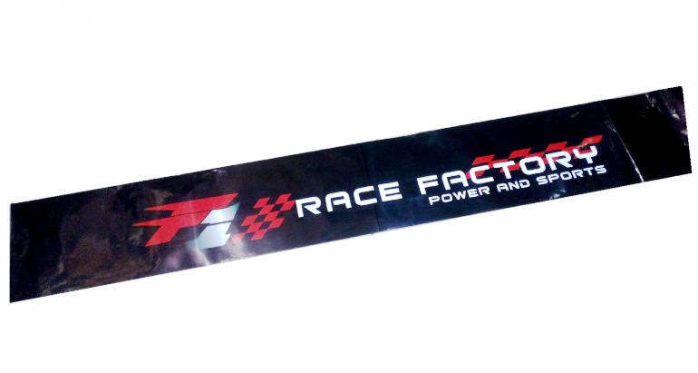 Наклейка на лобовое стекло карбон RACE FACTORY DT-WD016 130x21см