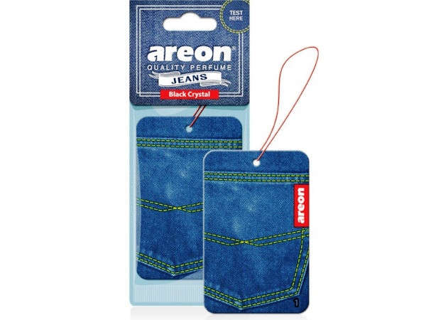 Ароматизатор подвесной  AREON MON  бумажный, Джинс Black Cristal