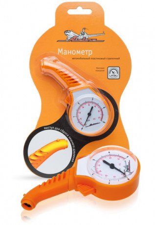 Манометр шинный 0-75PSI, 0-5Атм AIRLINE М-05