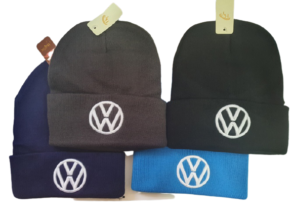Шапка зимняя VOLKSWAGEN с отворотом цвет в ассортименте