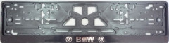 Рамка номерного знака BMW серебро, шт