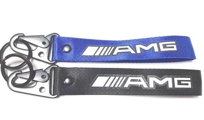 Брелок ткань + карабин AMG