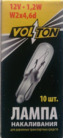 Лампа 12V 1,2W комбинации приборов VOLTON (10)