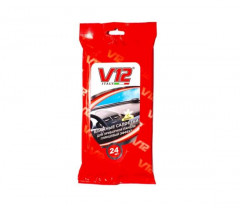 Салфетки влажные V12 для панели глянцевый (ваниль) 24 шт, шт
