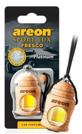 Ароматизатор подвесной AREON FRESCO X-Ver Sport Lux флакон с деревянной крышкой Platinum (12шт)