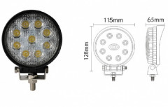 Дневные ходовые огни 27W-BK-YX 9 диодов (1шт) 12V,24V