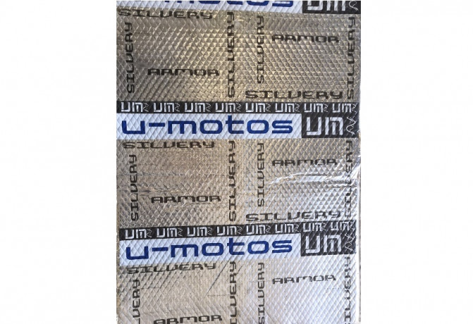 Вибропласт U-Motos Сильвер 4мм 0,5х0,75м 10лист/уп (80 микрон)