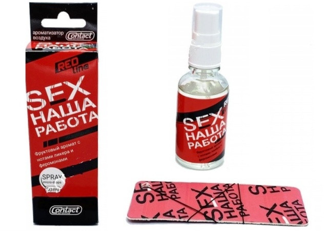 Ароматизатор  СПРЕЙ+ЕЛКА CONTACT SEX НАША РАБОТА RED   стекло 30мл