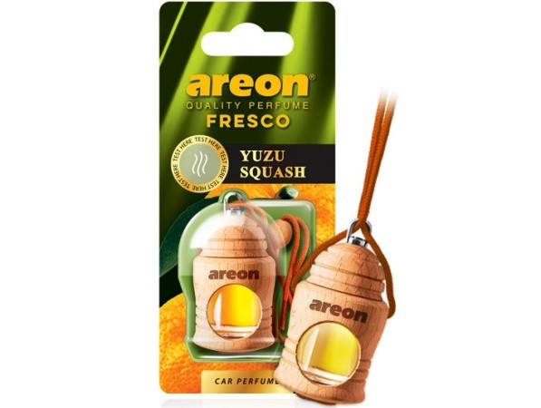 Ароматизатор подвесной AREON FRESCO флакон с деревянной крышкой Yuzu Squash (12шт)