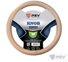 Оплетка на руль PSV KNOB (БЕЖЕВЫЙ) кожа М, шт