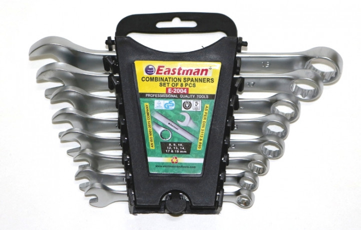 Набор ключей комбинированных 8 предм (кейс) EASTMAN 2004-8  AVT4882