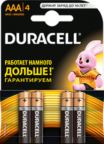 Батарейка алкалиновая тип ААА 1,5В DURACELL