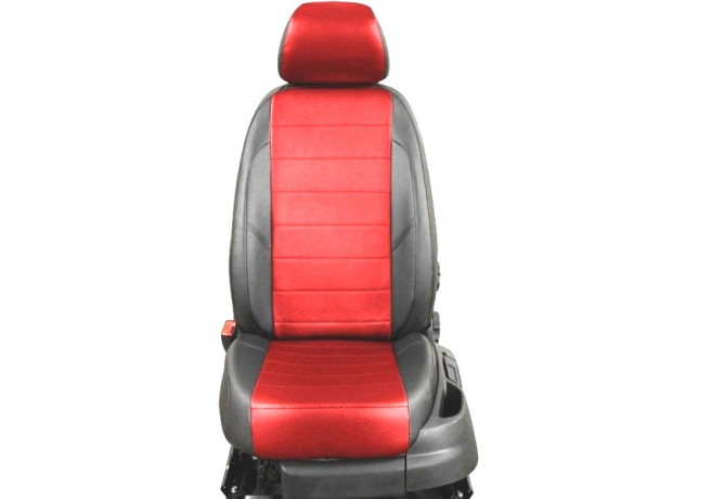 Чехлы Nissan Almera III (G15) с 13Г. экокожа красная совм.Премиум
