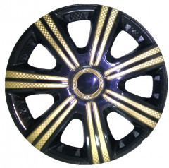 Колпаки колёсные R 15 DTM  Super Black Gold Star Ростов (5), компл
