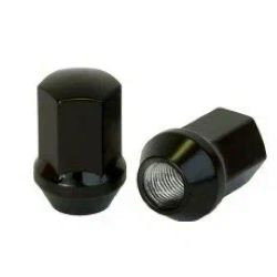 Гайка колесная M12x1,25 35, hex19, конус, закрытая, с выступом, BLACK 1960ВL (кратно 20)