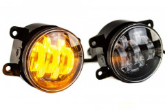Фары противотуманные Веста/Гранта FL/Рено/Форд/Mitsubishi/21214 Нива Урбан 2*70W 7 линз LED (2 режима) металл. корпус  2190-70W-YW, компл