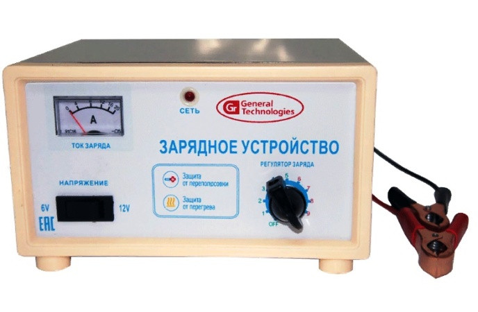 Зарядное устройство GENERAL Technologies GT-006 (трансформатор) 0,5-6А стрелка