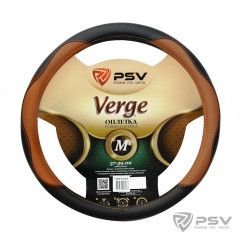 Оплетка на руль PSV VERGE Fiber (Черно-Коричневый) M, шт