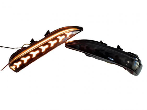Указатель поворота на зеркало 2180 В бегущий (плазма мульти желто-белый) значки 8