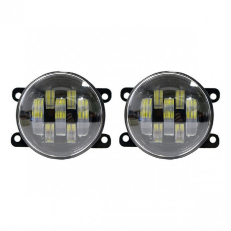 Фары противотуманные Веста/Гранта FL/Рено/Форд/Mitsubishi/ 2*70W 7 линз LED (1 режим) металл. корпус