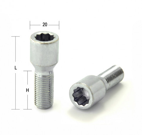 Болт M12X1,25X28 D=20мм, внутренний 6-гранник 12мм VHE20B28 Cr Хром MATRIX 272110 H