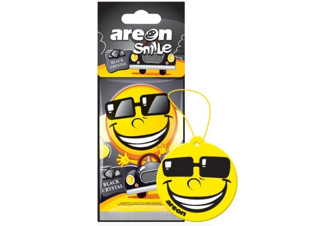 Ароматизатор подвесной  AREON SMILE RING   BLAC CRISTAL  (Черный кристалл)