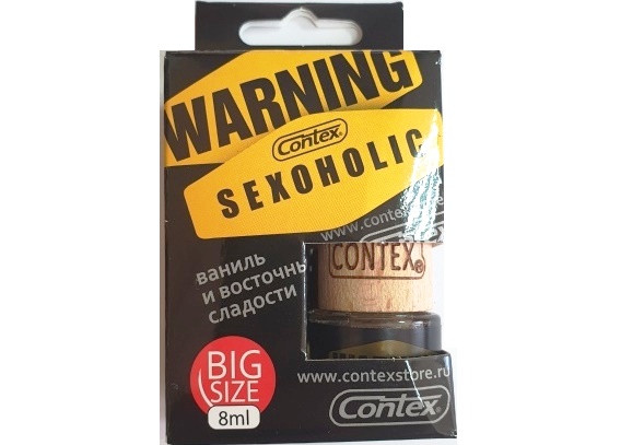 Ароматизатор CONTEX WARNING SEXOHOGOLIC флакон с деревянной крышкой аромат ванили (ОРИГИНАЛ)