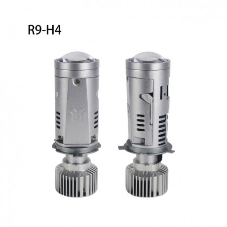 Лампы светодиодные линзованные R9-H4 с вентилятором 9-30V,90W/шт,4575 чип,12000LM,6500K (компл 2 шт