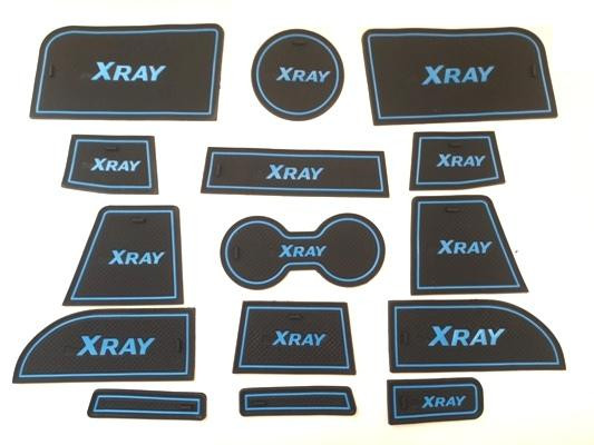 Коврики противоскользящие X-RAY синий (комп.)