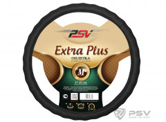Оплетка на руль PSV VEST EXTRA PLUS Fiber (ЧЕРНЫЙ) кожа М, шт