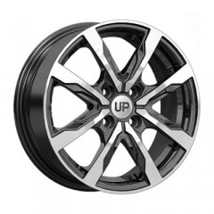 Автодиск литой R15 6J 4x100 ET40 D60,1 Wheels UP Up122  Черный с полированной лицевой поверхностью, шт