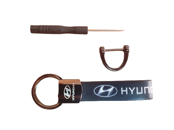 Брелок для ключей кожаный ремешок + отвертка HYNDAI