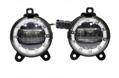 Фары противотуманные Ваз 2170 ПРИОРА  2*50W линзы (LED) металл. корпус (3,5-3D) кольцо  G0211, пар