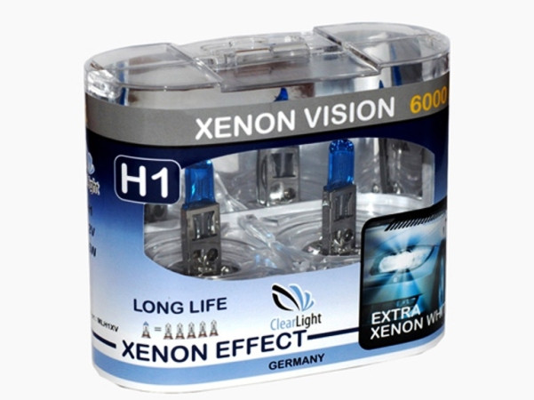 Лампа галогеновая H1  XENON VISION  6000К  холодный белый
