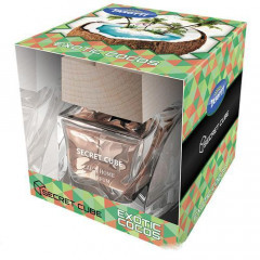 Ароматизатор TASOTTI  SECRET CUBE (спрей с дерев. крышкой) exotic coconut 50ml , шт