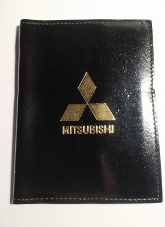 Бумажник автоводителя кожа Mitsubishi