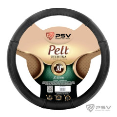 Оплетка на руль кожаная PSV PELT (ЧЕРНЫЙ)  М, шт