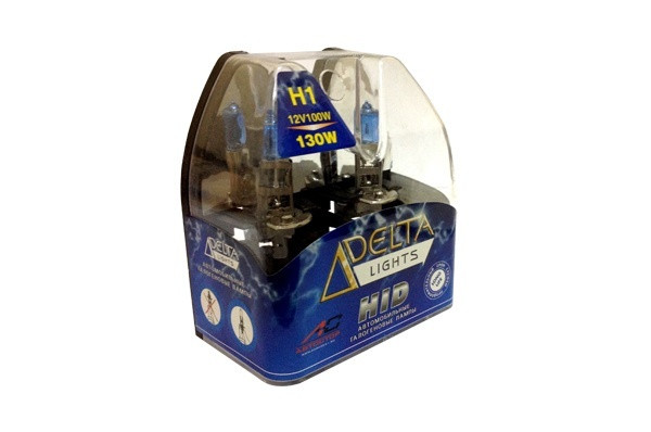 Лампа галогеновая DELTA  H1 12v, 100w супер белая (2 шт. в комп.)