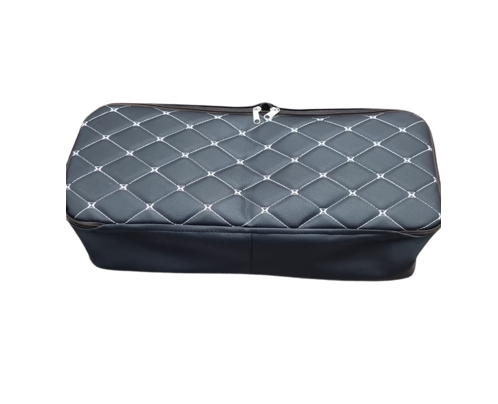 Сумка автомобильная РОМБ бабочка экокожа черная, нить белая
