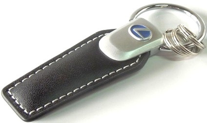 Брелок LEXUS металл+кожа 3 кольца