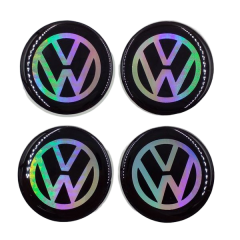 Наклейка на колесный диск голографическая VOLKSWAGEN d 60, компл