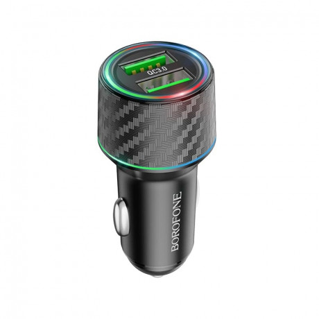 Автомобильное зарядное устройство BOROFONE BZ21A  36W PD 30W+QC3.0/Type-C USB-C+USB черное