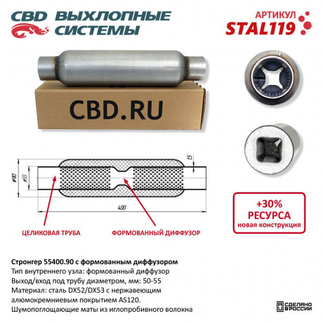 Стронгер  55400.90 с перфорированным диффузором. CBD. STAL119