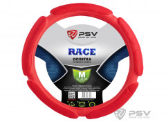 Оплетка на руль PSV RACE (PUMA)  (КРАСНЫЙ) кожа М, шт