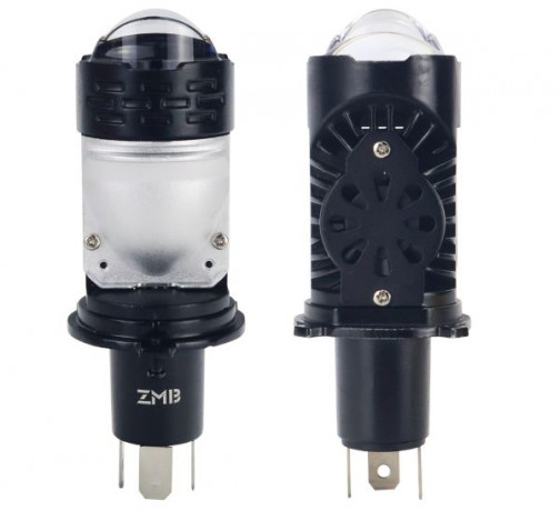 Лампы светодиодные линзованные T8-H4 ZMB (с вентилятором) 9-50V, 90W 2 шт, чип 3570, 9000LM, 6500K