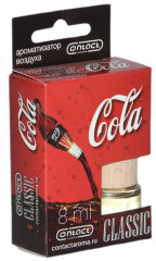Ароматизатор подвесной CONTACT CLASSIC Coca Cola 8мл  флакон с деревянной крышкой, шт