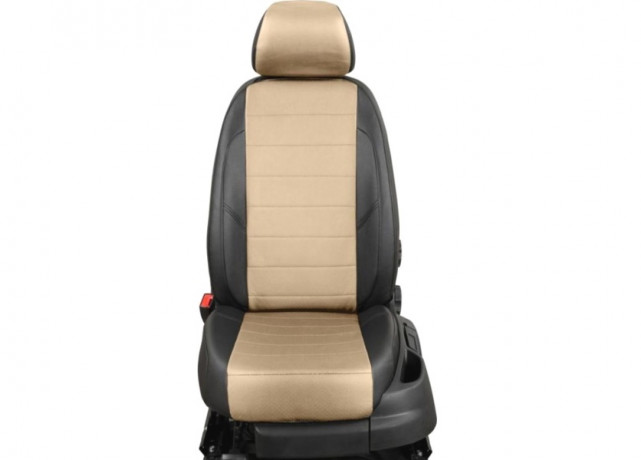 Чехлы Ford MONDEO IV SD/HB/WAG С 07-15Г. экокожа  черно-беж.. Классика